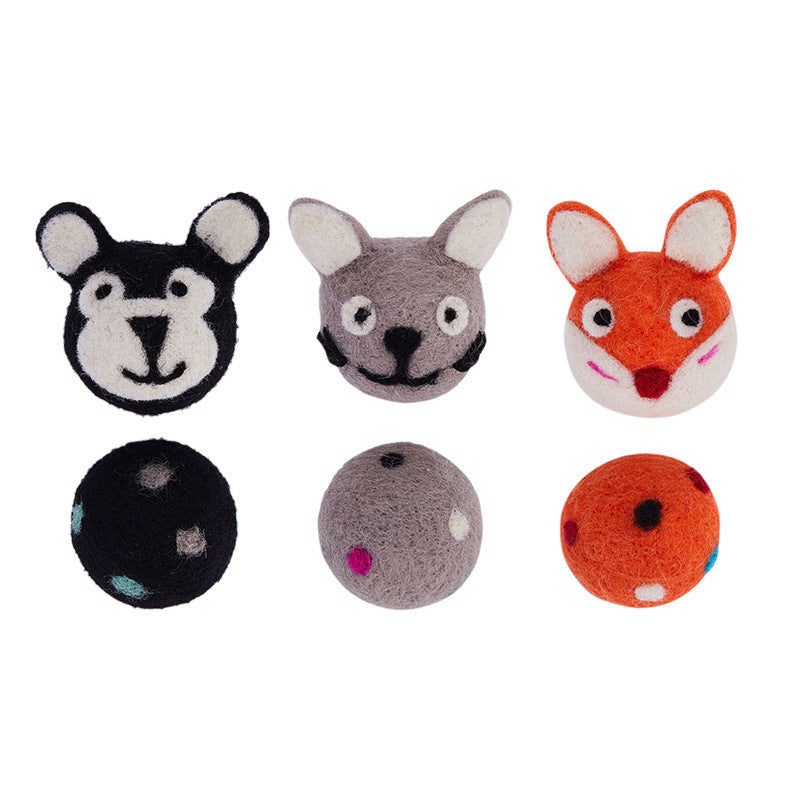 Colorful Felt Stretch Ball Cat Toy Ball Pet Toy
