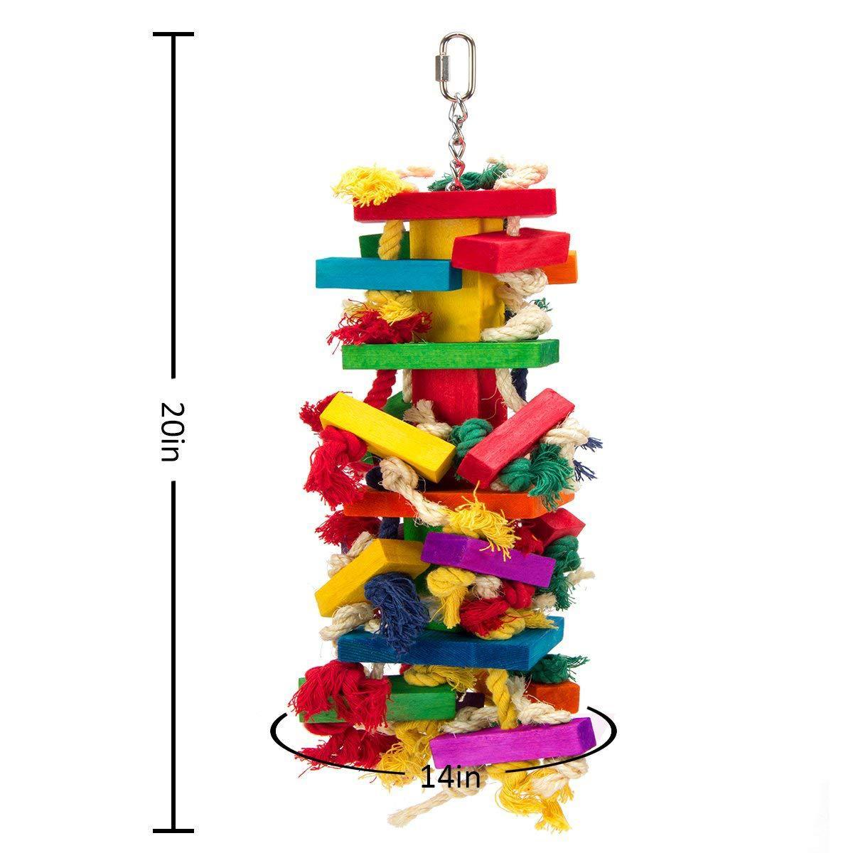 Supplies Large Color Bird Toy Cotton Rope