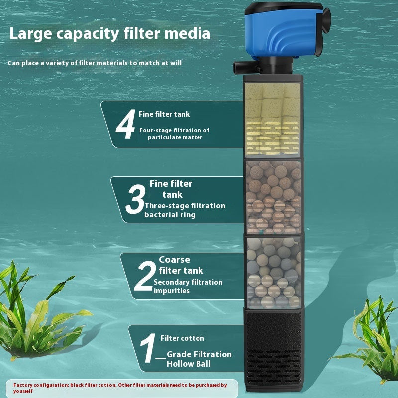 Fish Tank Filter System Three-in-one Fish Tank Filter
