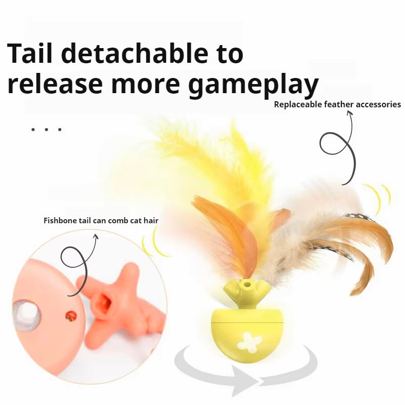 Pet Cat Toy Fish Bone Rolling Ball USB Electric