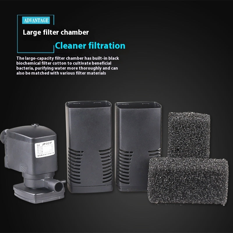 Fish Tank Aquarium Filter Three-in-one Built-in Filter