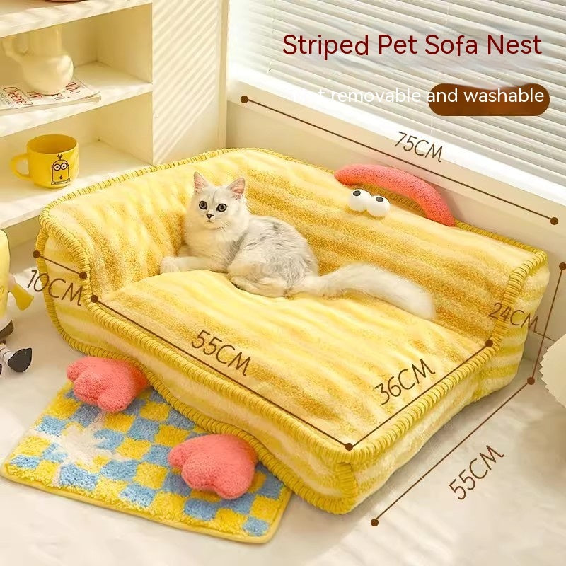 Cat Nest Winter Warm Pet Bed Removable
