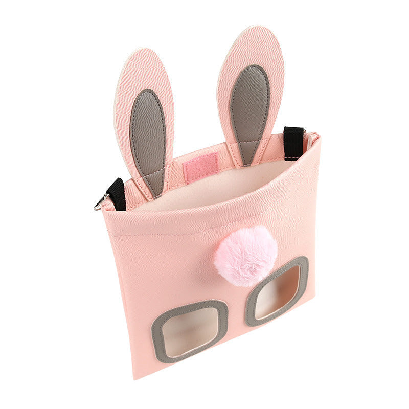 Cute Straw Bag Rabbit Totoro Hamster Feeder