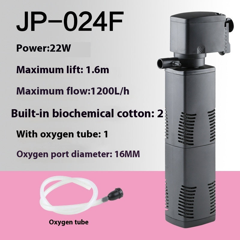 Fish Tank Aquarium Filter Three-in-one Built-in Filter