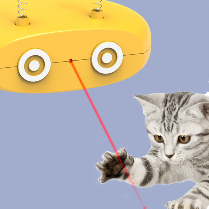 Electric Robot Laser Cat Toy USB Charging Feather